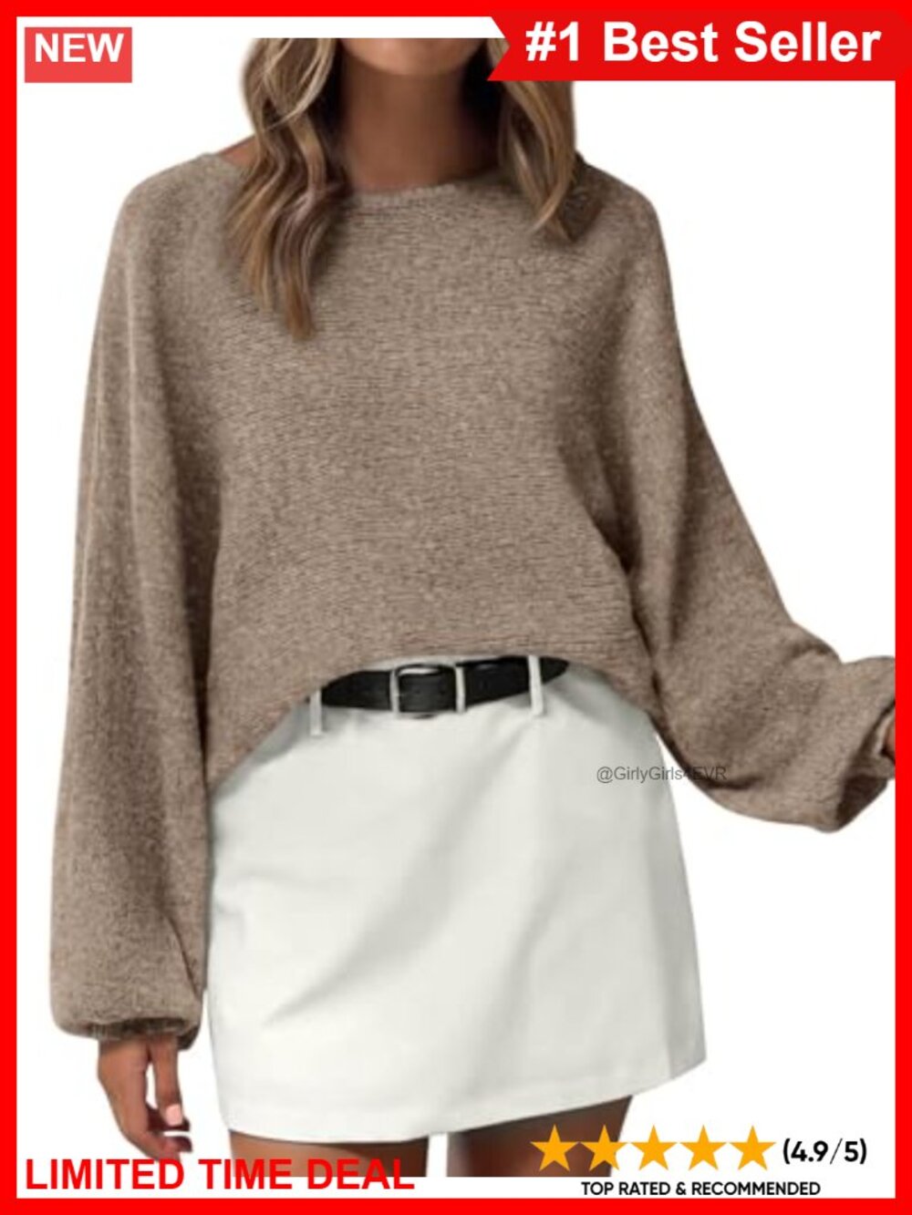 Oversized Slouchy Boat Neck Batwing Knit Sweater Pullover